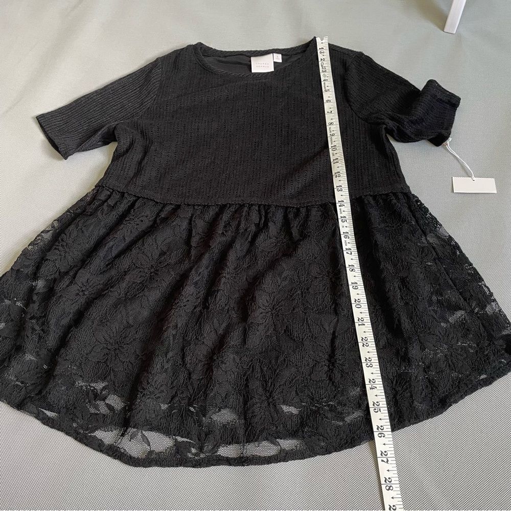Lauren Conrad Bee Mine Black Lace Baby Doll Top NEW Women’s Size Small - Picture 7 of 10